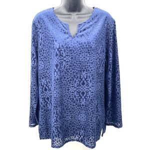 NWT Chico's Easywear Midnight Blue Tunic Women's Size 2 (L/12) $49.95